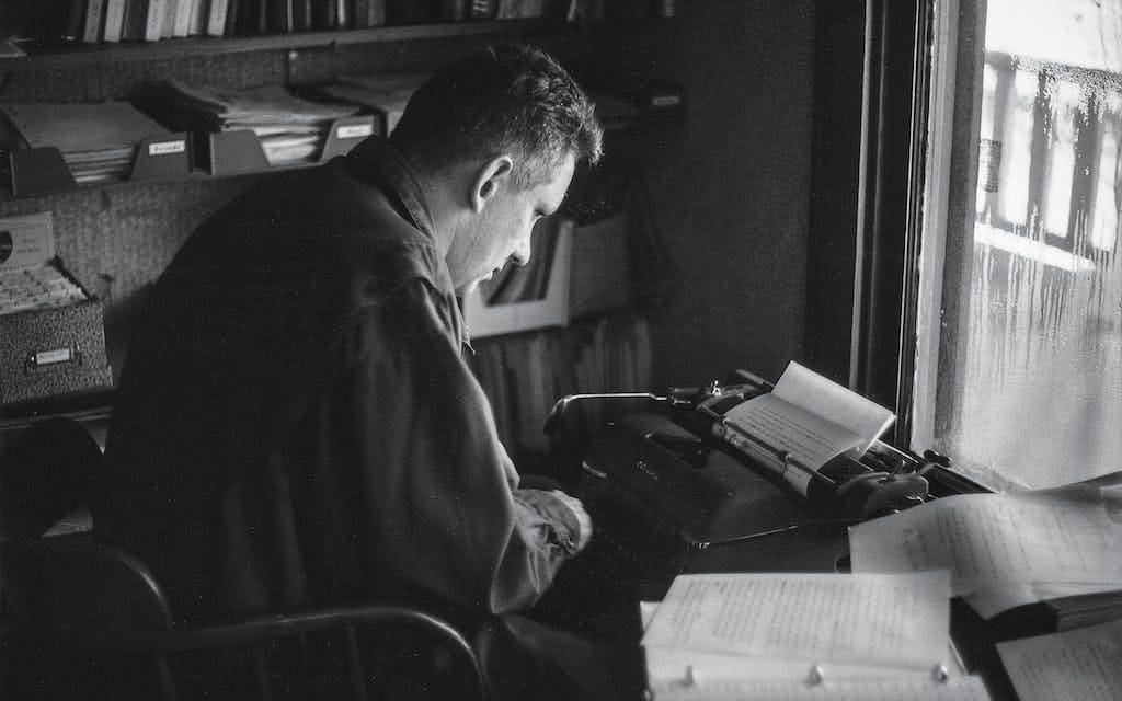McCormick working at home in the early seventies.