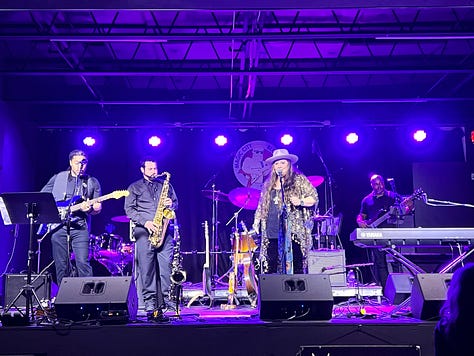 kid sly band and angela easley performing at woodlawn theater