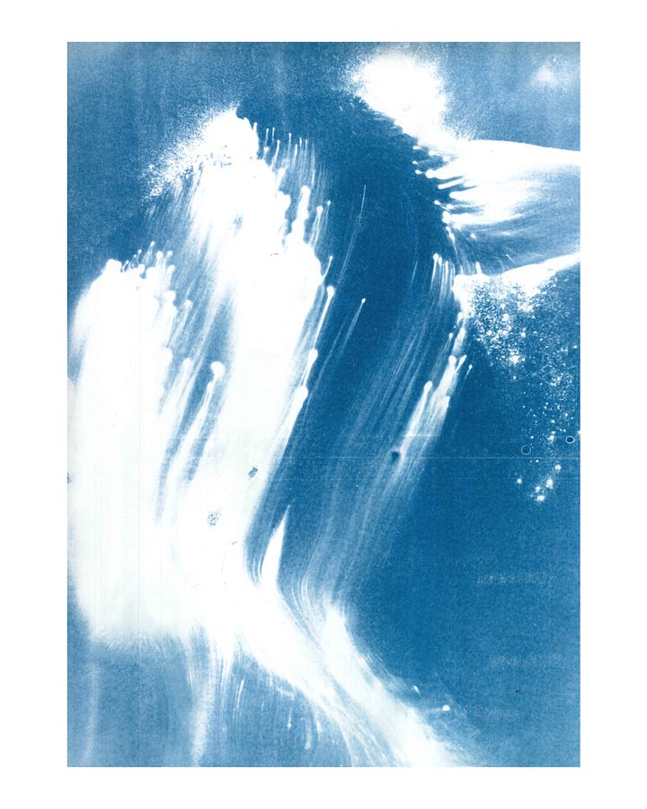 abstract cyanotype prints, creative alternative photography