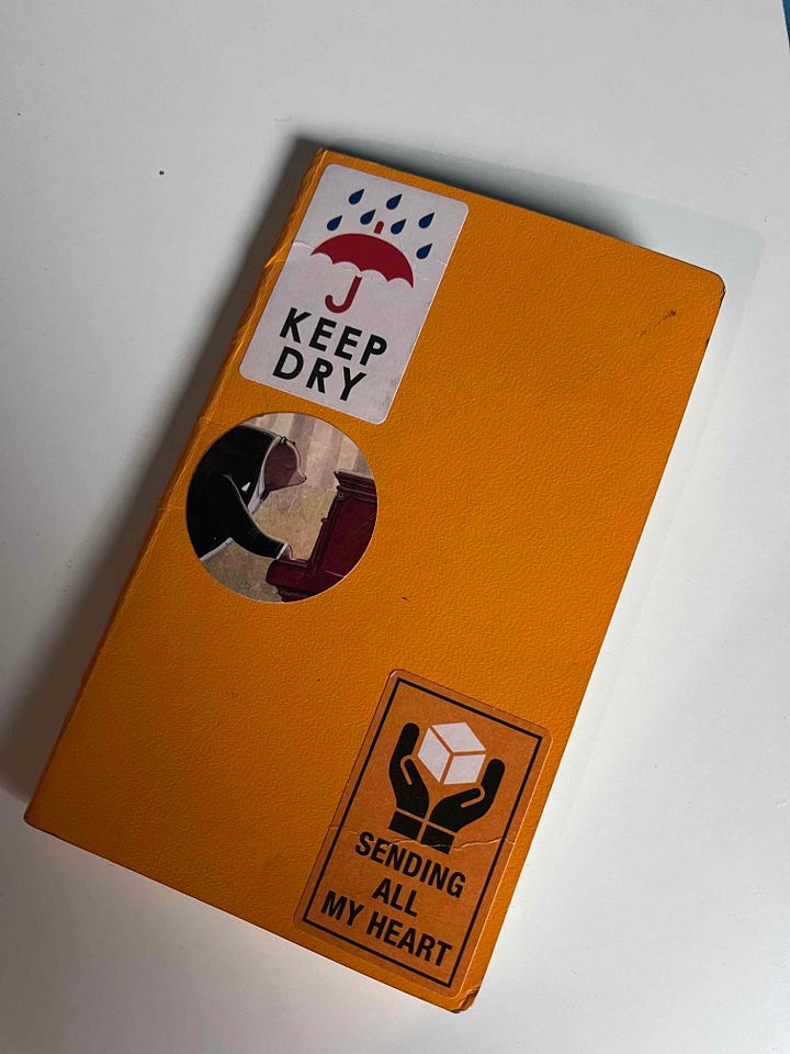 Photo of James' mini sketchbook