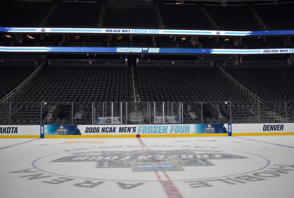 T-Mobile Arena ice level frozen four