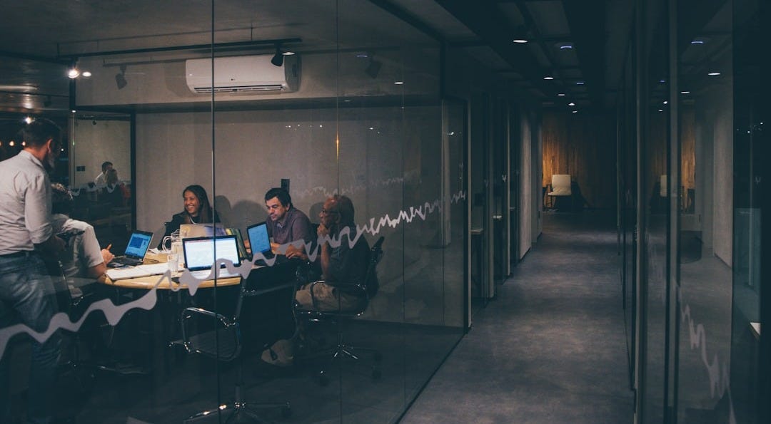 group of people having a meeting