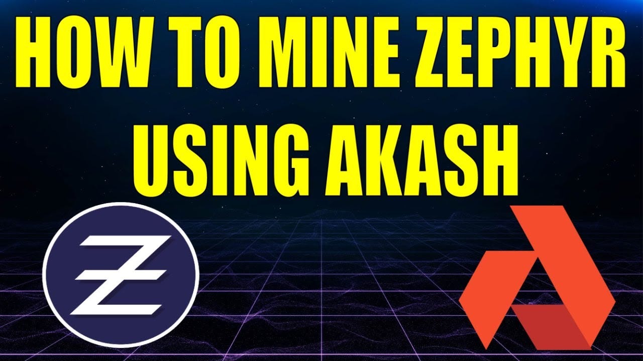 How to mine Zephyr Protocol using Akash Network's Cloudmos - YouTube