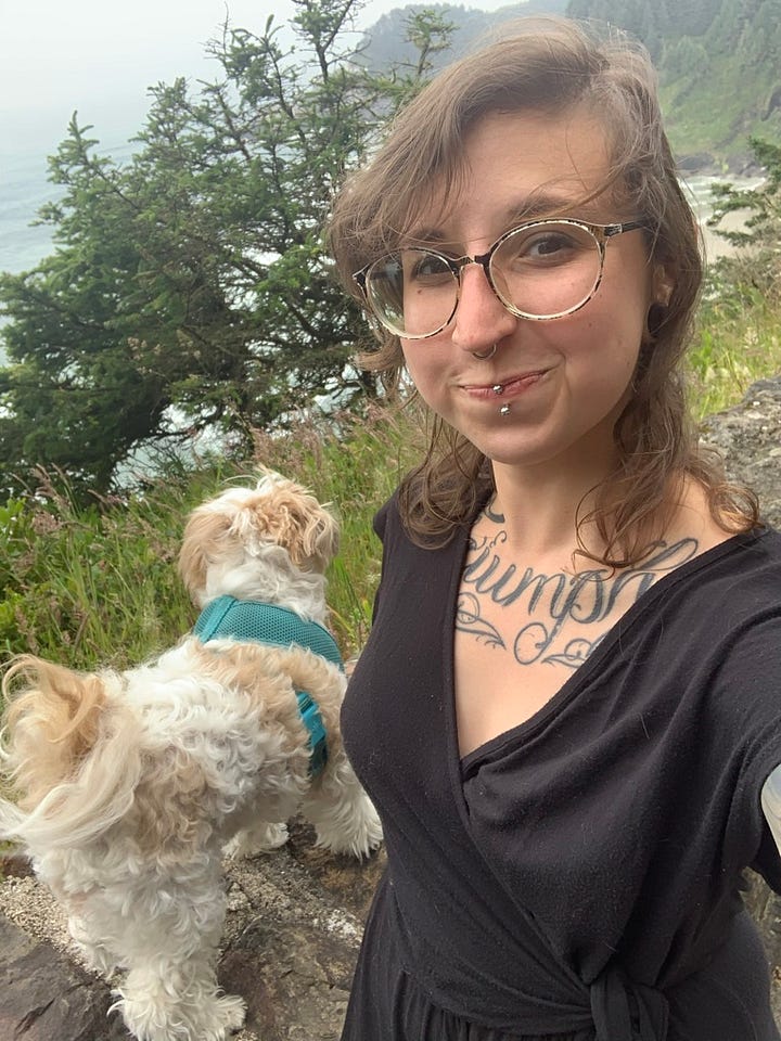 Photos of Chelsey Sidler living in various settings smiling