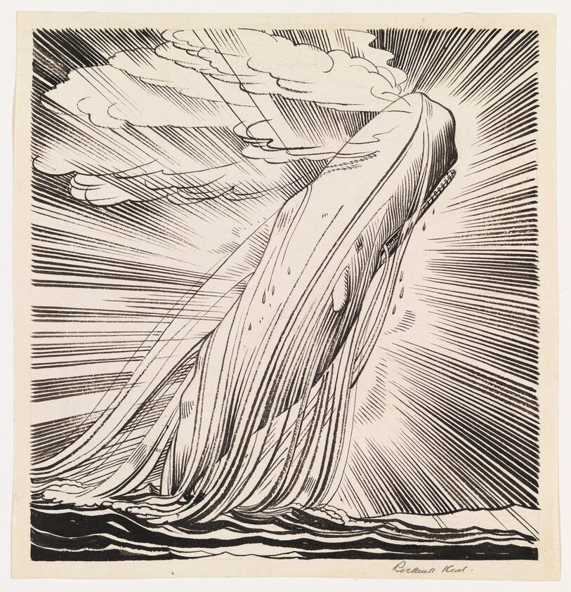 Rockwell Kent, Moby Dick in Full Strength, c. 1927–1930