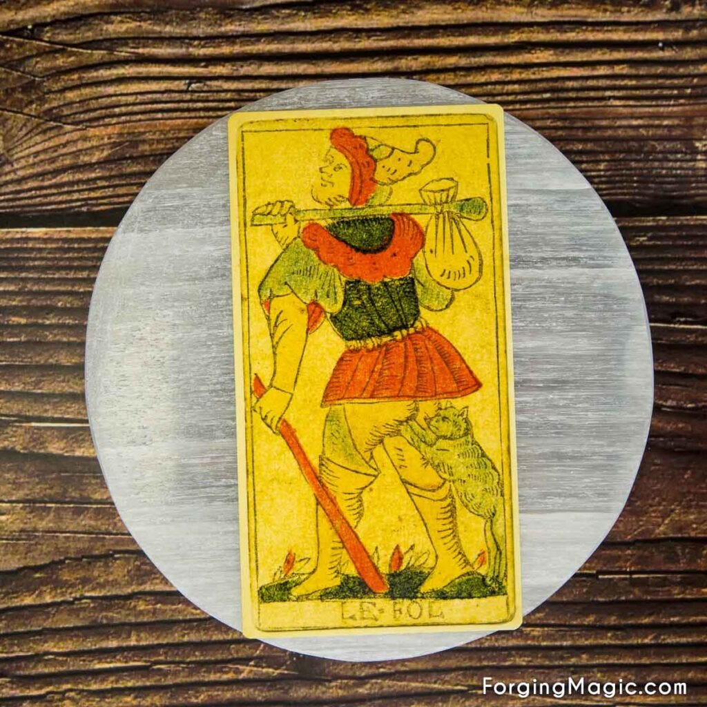 The Fool Card from Tarot de Marseille – Johann Hess 1750