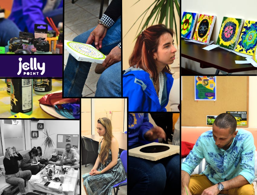 Моменти от лечебното рисуване със Симона Бедрозова от “БлагостЕ”.