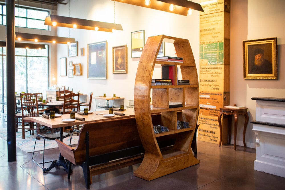 Near the entrance of Bold Monk Brewing Co.