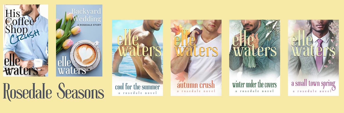 covers of six books in the Rosedale seasons series
