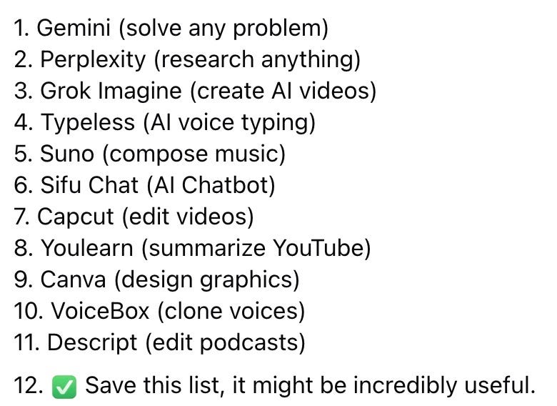11 AI TOOLS YOU NEED TO START USING - by Sifu Yik Chan