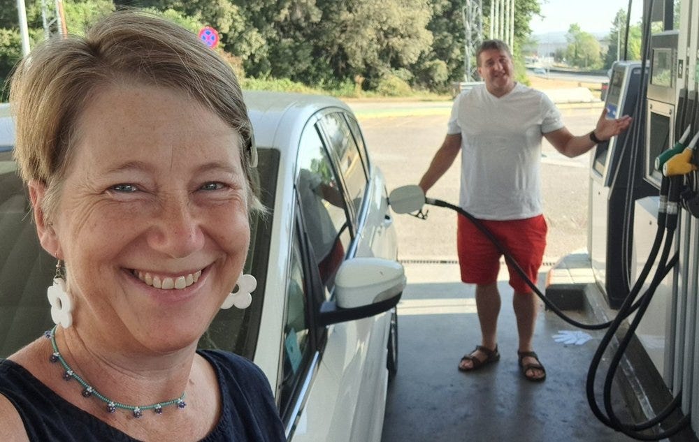 Reunited with the trusty steed