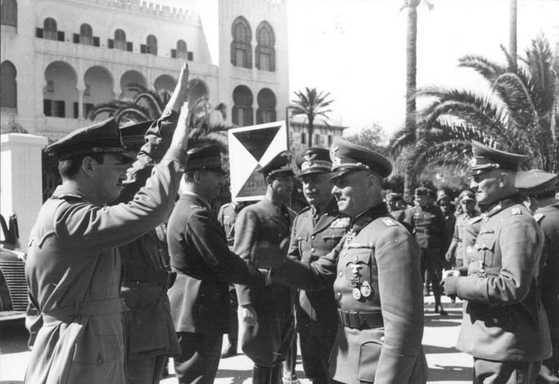 Rommel arrives in Africa