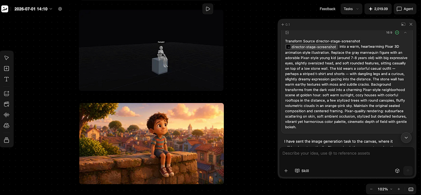 Topview’s 3D shot composer example. Image by Jim Clyde Monge