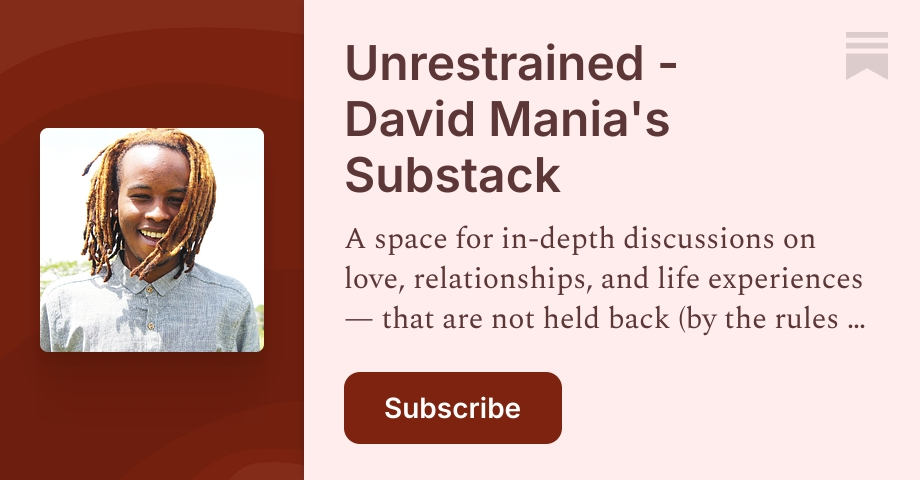 Unrestrained - David Mania's Substack | Substack