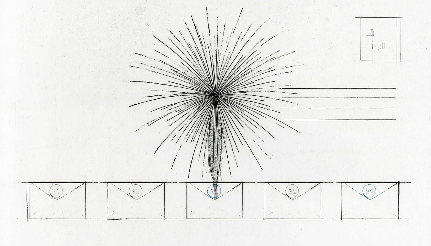 A spectacular viral firework distracts from a quieter repeated pattern below.