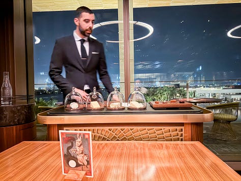 Dinner by Heston Blumenthal Dubai: Cheese Trolley; Venison with beetroot and a love note for the chef 