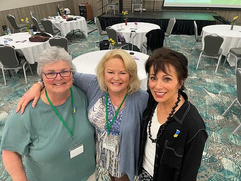pictures of author with her friends in groups