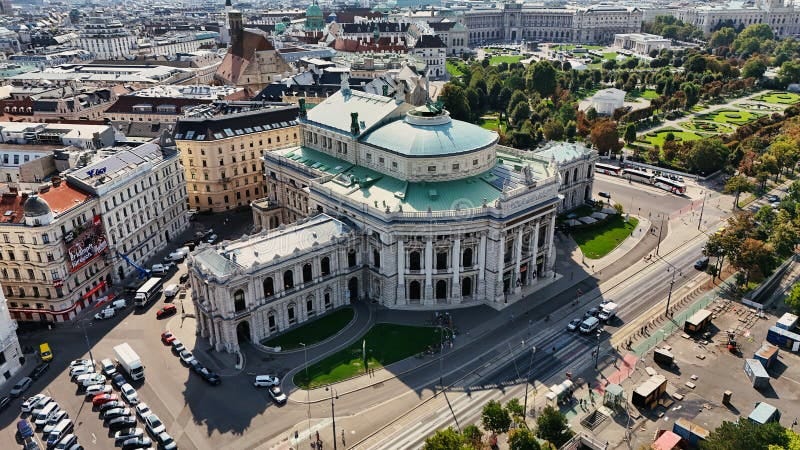 Imperial Burgtheater and Vienna Ringstrasse, Aerial View of Neo-Baroque  Architecture Stock Photo - Image of downtown, hasenauer: 415100546