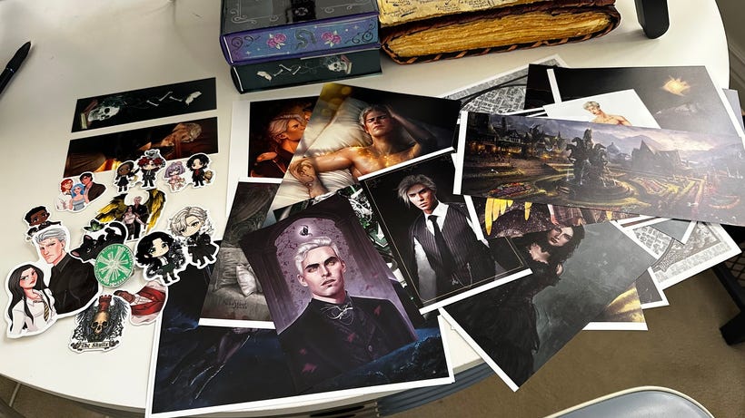 One of the art packs assembled