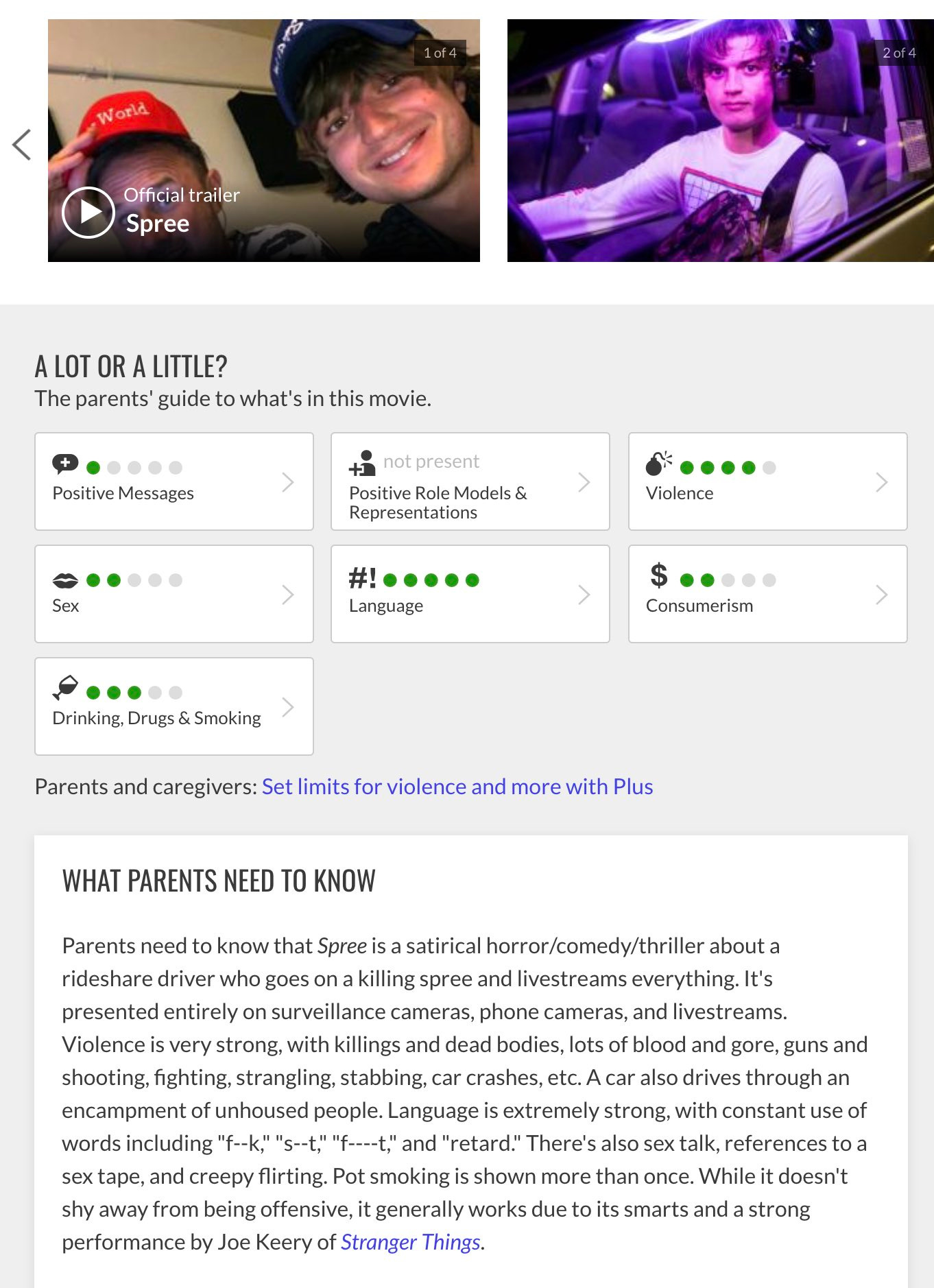 Common Sense Media’s Spree review