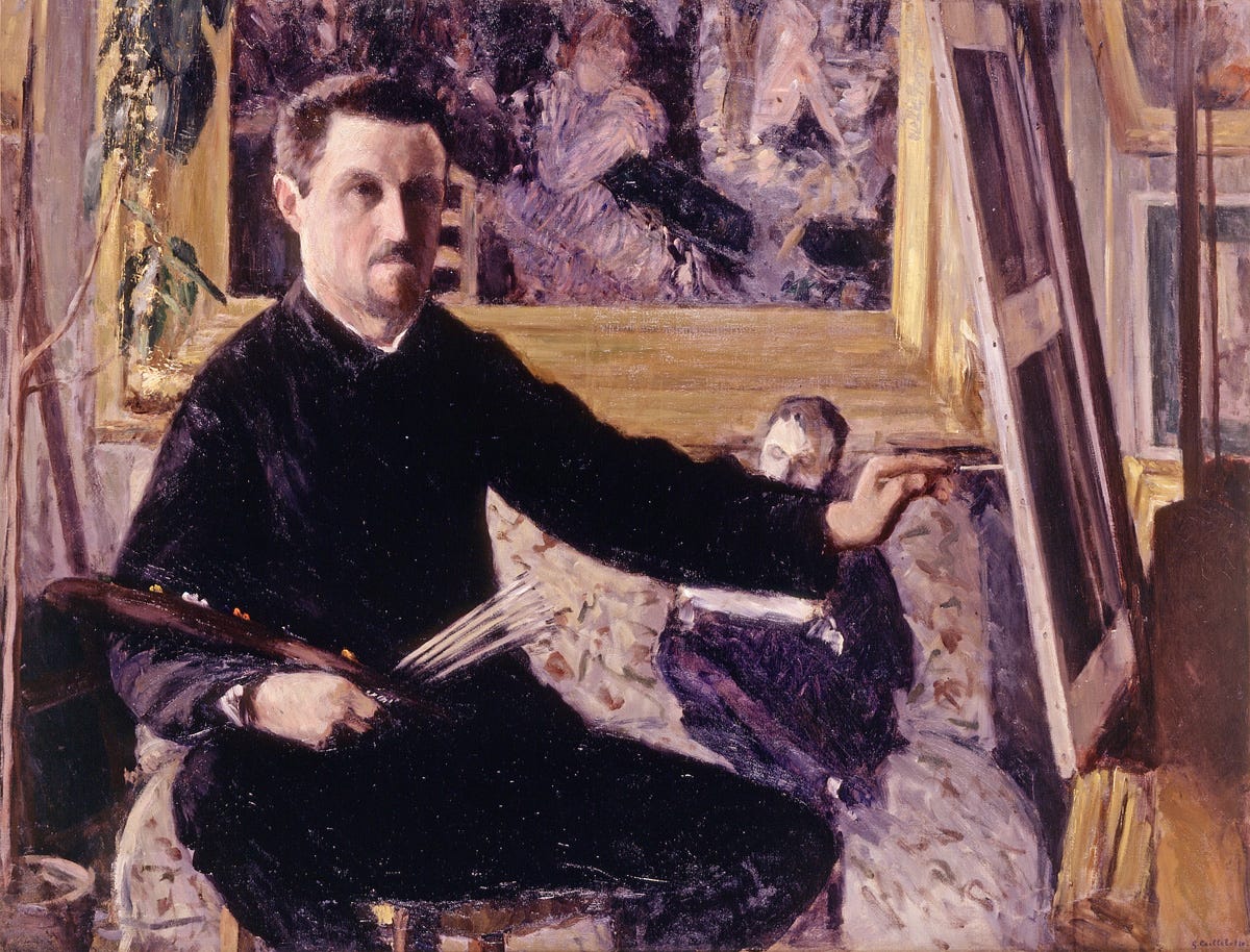 Gustave Caillebotte, self-portrait of the artist Gustave Caillebotte, self-portrait of the artist
