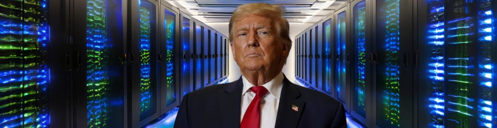 Data center with server racks and blue lighting Data center with server racks and blue lighting