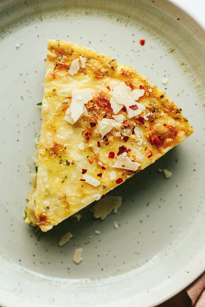 Crustless zucchini quiche and keto almond biscotti.
