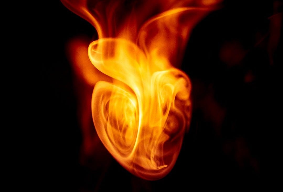 orange and yellow fire illustration