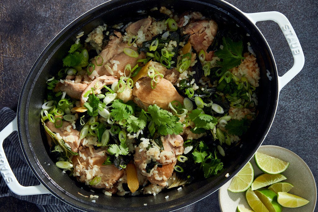 One-Pot Chicken and Rice With Ginger One-Pot Chicken and Rice With Ginger