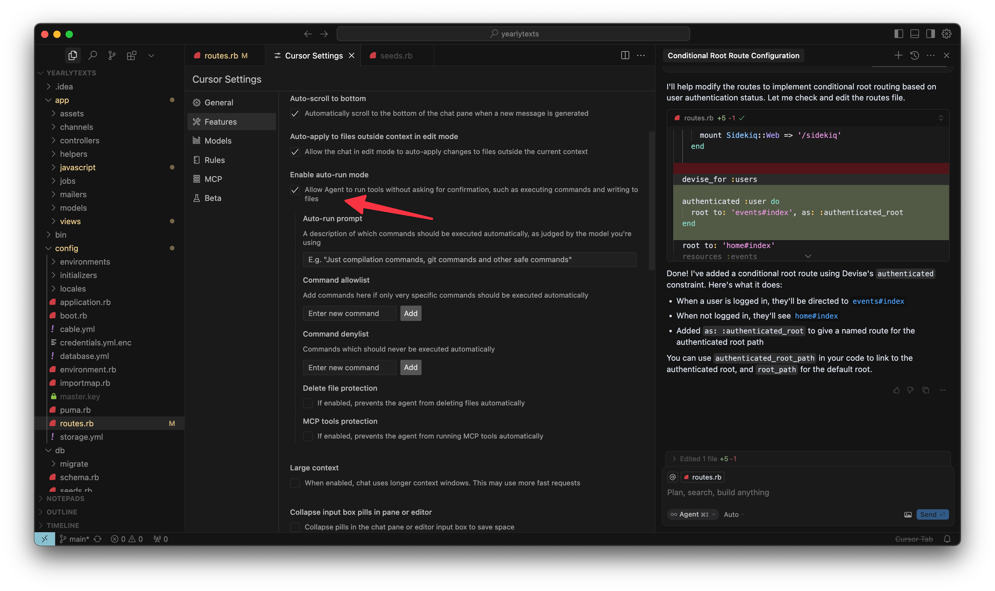 How to use Cursor Agent in Yolo mode (safely)