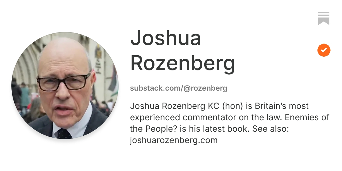 Joshua Rozenberg | Substack