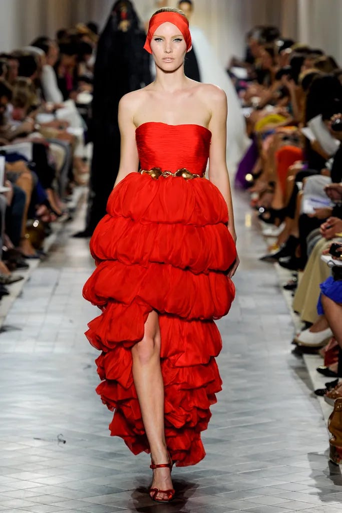 strapless open back dress Recent Giambattista Valli Impulse Red Floral Strapless Dress  Shrimpton  Couture