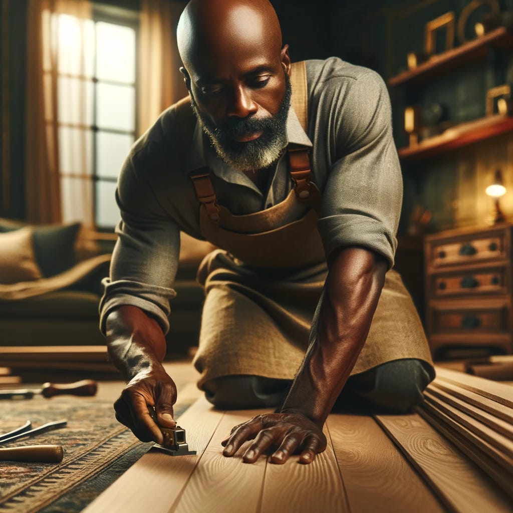 Flooring professional who has a deep appreciation for his craft. Flooring professional who has a deep appreciation for his craft.