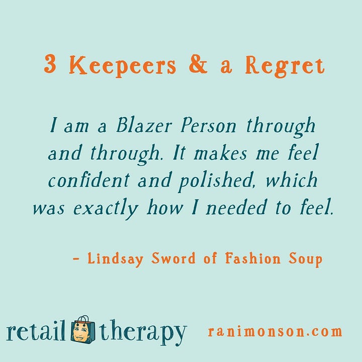3 Keepers & a Regret: Lindsay Sword