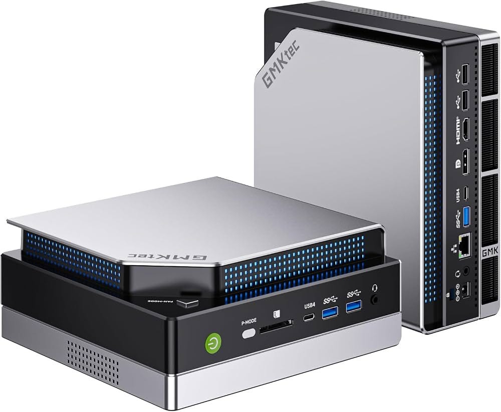 GMKtec AI Mini PC Ryzen Al Max+ 395 (up to 5.1GHz) Mini Computers, 64GB  LPDDR5X 8000MHz (16GB*4) 2TB PCIe 4.0 SSD, Triple Screen 8K Display, WiFi 7  & ...