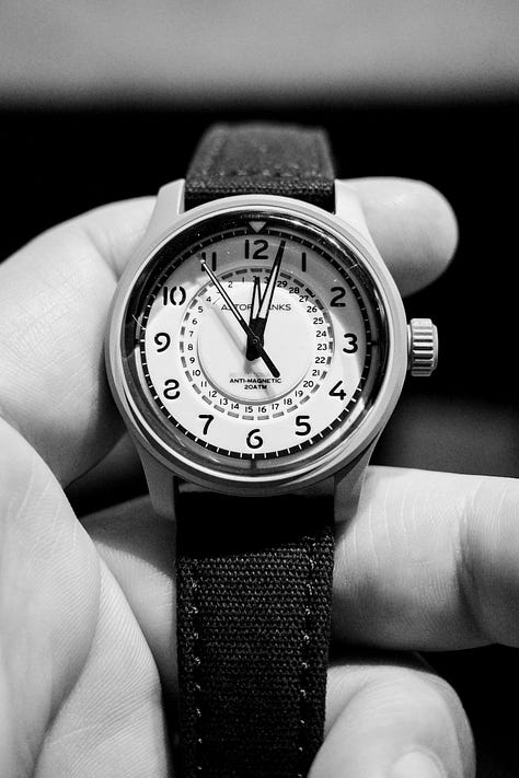 Watches on display at WindUp Chicago - Sunflowerman, Artefkt, Vortic, Citizen, Astor & Banks, Marathon, SpaceOne, and Benrus