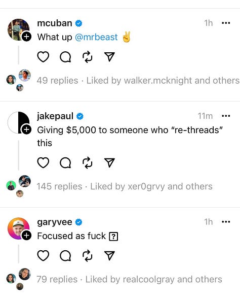 Threads screenshots