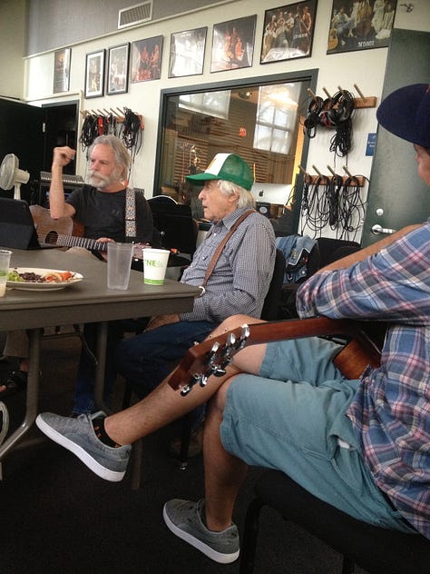 Images of Bob Weir and Ramblin' Jack Elliott