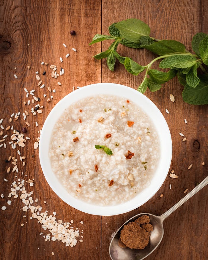 Bowl of fancy porridge