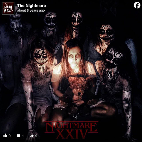 Evil images as promotional material