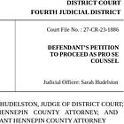 DEFENDANT'S PETITION TO PROCEED AS PRO SE COUNSEL