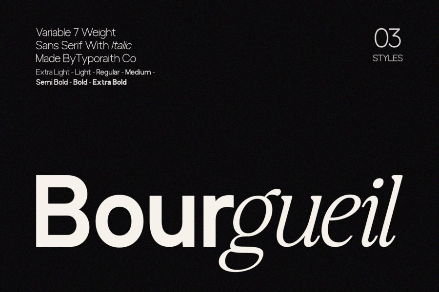 Bourgueil Variable Sans Serif