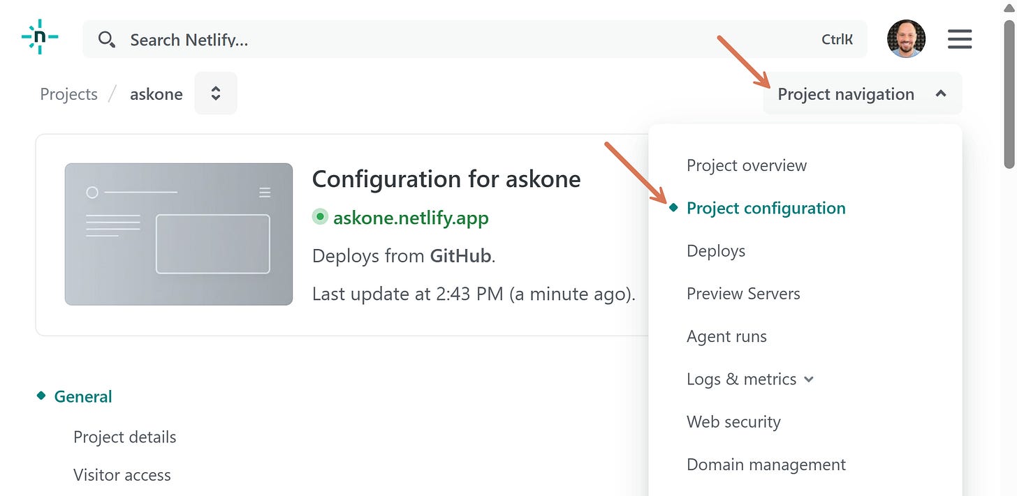 Where to find environment variables in a Netlify project