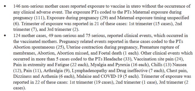 Confidential Pfizer Documents confirm 82-97% of COVID Vaccinated Pregnant Women sadly lost their Baby during Trial 