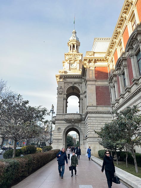 Scenes from the streets of Baku. 