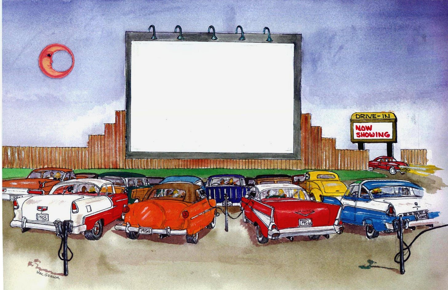 Drive-in Movie Theater Art Print Custom Add Your Photo to Movie Screen  1960's Cars Hot Rods Car Guy Garage Mancave Gift - Etsy
