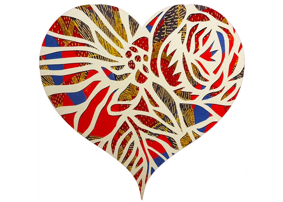 Heart collage by Helen Sword