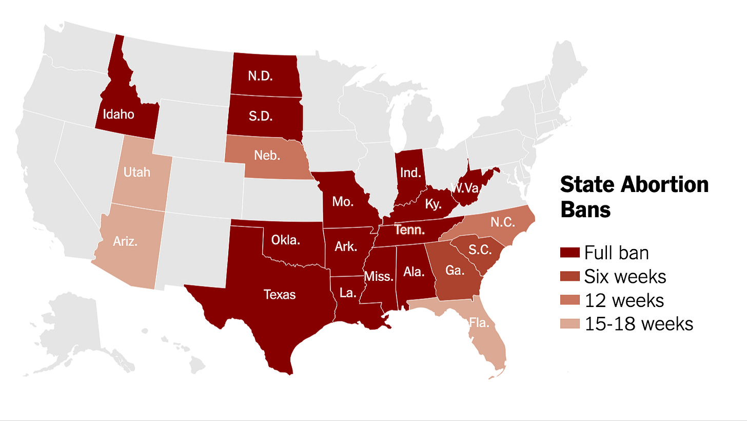 Abortion Bans Across the Country: Tracking Restrictions by State - The New  York Times