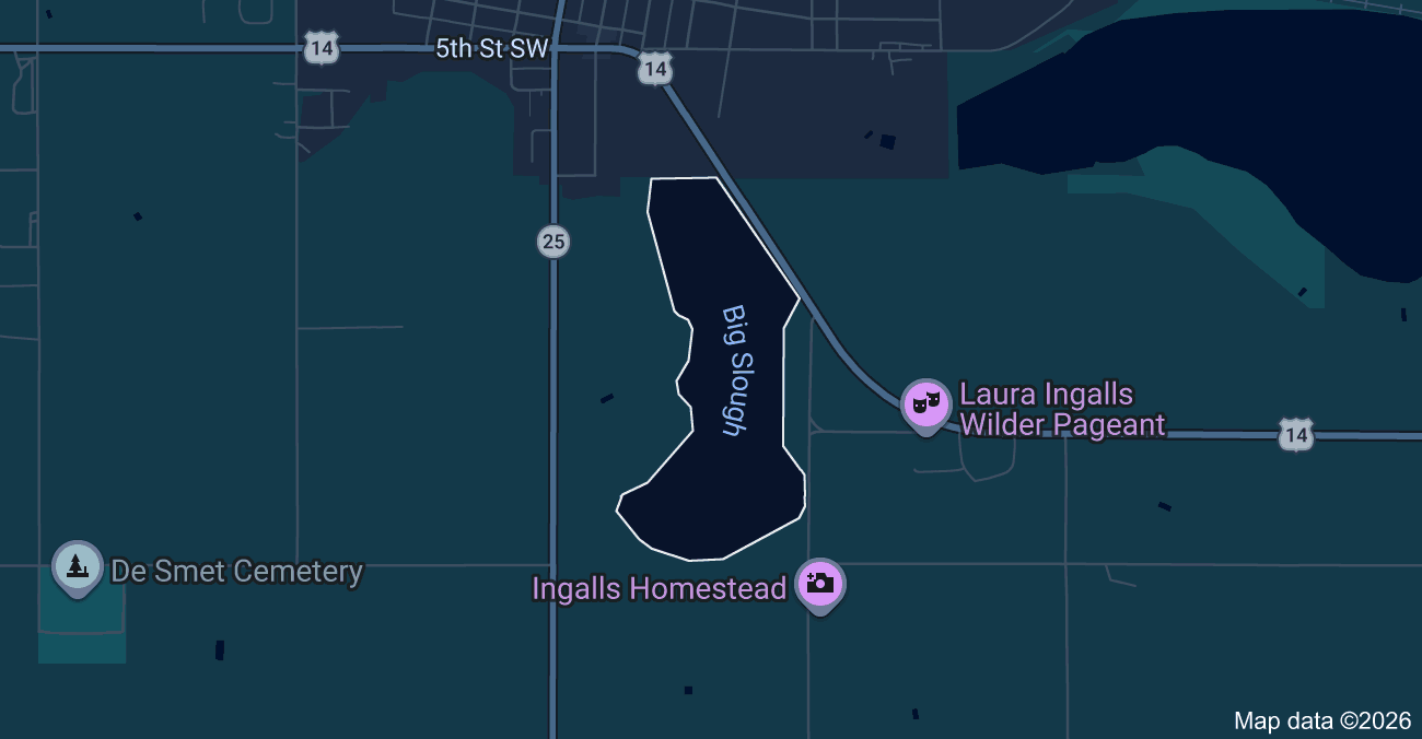 Map of Big Slough, De Smet Township, SD 57231 Map of Big Slough, De Smet Township, SD 57231