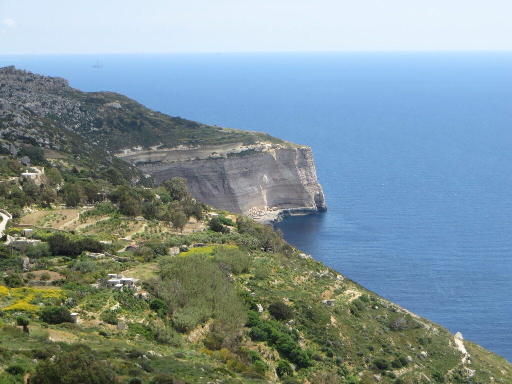 cliffs in Malta